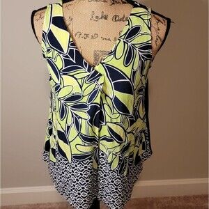 NWT Kaari Blue mixed print top